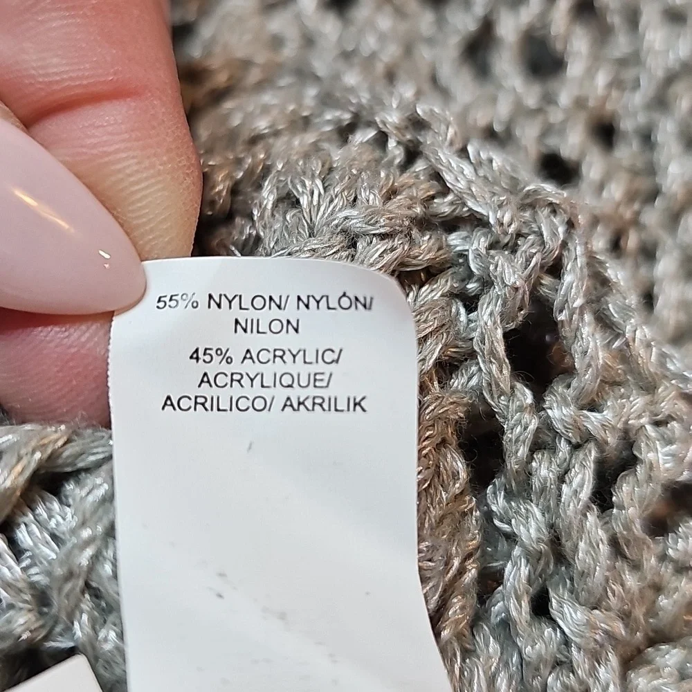 NEW LUCKY BRAND OLIVE GREEN OPEN KNIT LONG SLEEVE PULLOVER SWEATER - Picture 12 of 14